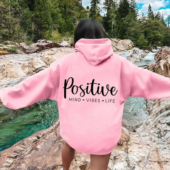 Hoodies For Women Word Graphic Sweatshirts For Women Vintage Hoodie Trendy Sweatshirts Preppy Clothes Long Sleeve Sweatshirt Tops Pullover Hoodie Hoodies Women Clothe Sweatshirt up Apparel Zip up