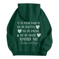 thumbnail image 1 of Hoodies for Women YOU ARE ENOUGH Dear Person Behind Me Remember That Mental Health Hoodie Petite Small Sweaters Women Thumb Hole Shirts Fall Hoodie Fashion Shirts Sweat Shirt Hoodies Green 2XL, 1 of 5
