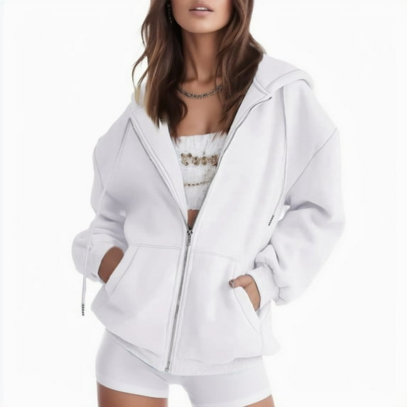 Hoodies For Women Zip Up Hoodie Oversized Sweatshirt Jackets Fall Winter Coats 2025 Fashion,Women's 2025 Zip Up Hoodies Casual Long Sleeve Sweatshirts Fall Spring Track Jackets with Pockets