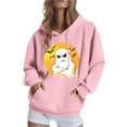 thumbnail image 1 of Hoodies for Womens 2025 Halloween Costume Fall Winter Hooded Jacket Loose Casual Fleece Sweatshirts Halloween Ghost Graphic Printed Long Sleeve Sweaters Pullover with Pocket, 1 of 4