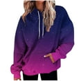 thumbnail image 1 of Hoodies for Womens Fashion Tie Dye Gradient Oversized Sweatshirt Plus Size Loose Fit Cute Hooded Jacket Outwears Drawstring Fall Pullover Tops with Pocket, 1 of 5
