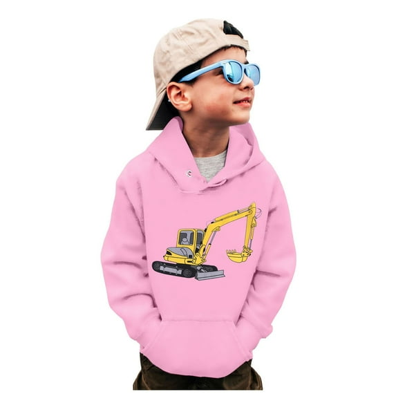 Hoodies for Boys 10 12 Car Printed Drop Shoulder Hooded Tops Comfortable Trendy Crewneck Cute Sweatshirt for Kids,A3-Pink,4-5 Years