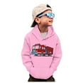 thumbnail image 1 of Hoodies for Boys 7-8 Boys Sweatshirts Crewneck Truck Shirt Dinosaur Long Sleeve Pullover Tops Tees,4-5 Years,Z3-Pink, 1 of 5