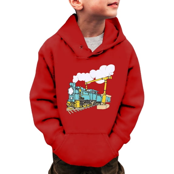 Hoodies for Boys 8-10 3D Printed Dinosaur Long Sleeve Graphic Hooded Sweatshirts Oversized Warm Sweater Pullover Tops,7-8 Years,Z10-Red