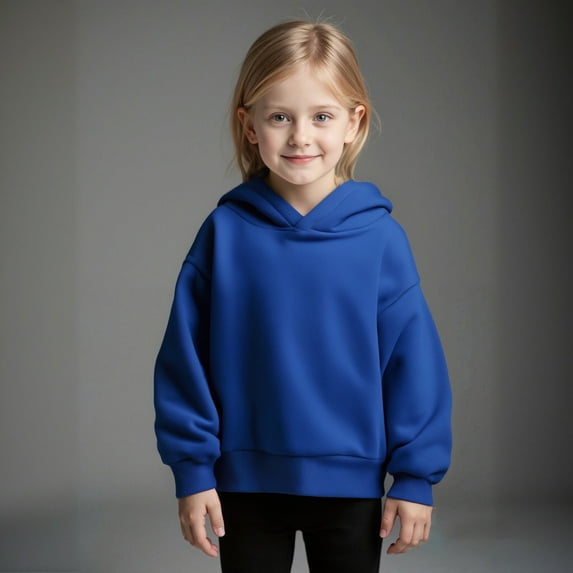 Hoodies for Boys Blue Hoodies Casual Long Sleeve Hoodies Warm Fall Winter Clothes 18-24 Months Girl Clothes Boys Girls Fashion
