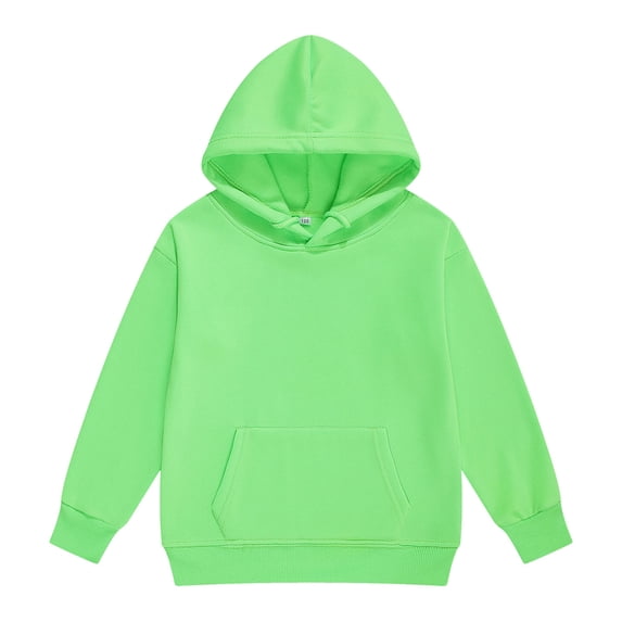 Hoodies for Boys Girls Kids Hooded Printed Sweatshirt Pullover with Pockets,13-14 Years,Light Green