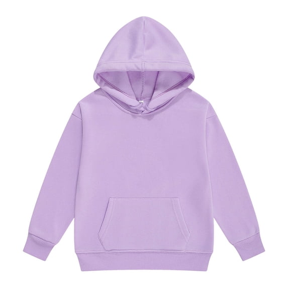 Hoodies for Boys Girls Kids Hooded Printed Sweatshirt Pullover with Pockets,3-4 Years,Light Purple