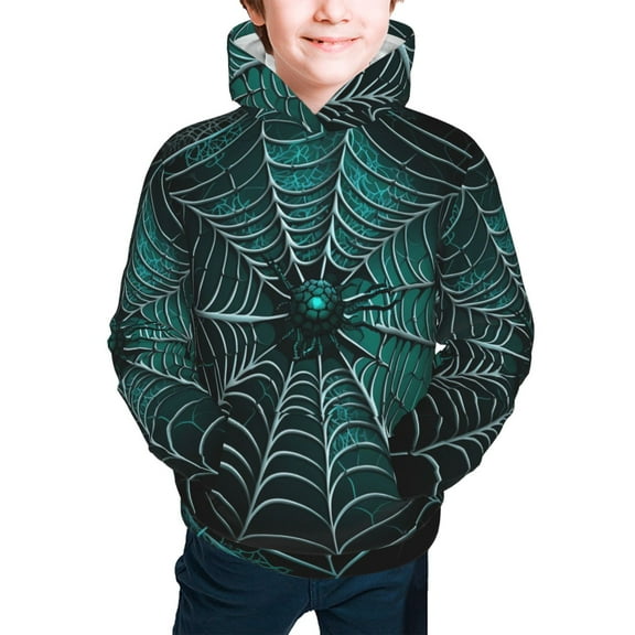 Hoodies for Boys Girls Sweashirts Youth Teen Hoodie, Spider Web Gothic Art