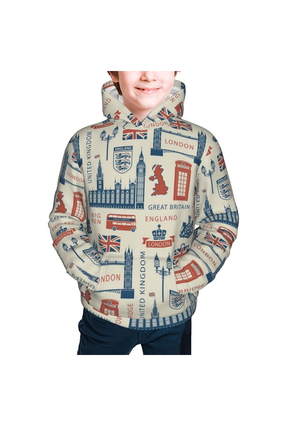 Hoodies for Boys Girls Sweashirts Youth Teen Hoodie, UK London British England