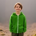 thumbnail image 1 of Hoodies for Boys Green Full Zipper Hooded Casual Long Sleeve Sweatshirts Warm Fall Winter Clothes Girl Clothes 6-7 Years Boys Girls Fashion, 1 of 7