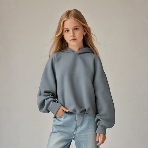 Hoodies for Boys Grey Hooded Lightweight Long Sleeve Hoodies Fall Winter Clothes 3T Boys Clothes