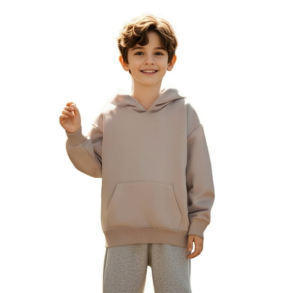 Hoodies for Boys Khaki Hoodies Casual Long Sleeve Hoodie Sweatershirt Pullover Fall Clothes 3-4 Years Boy Clothes Boys Girls Fashion