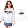 thumbnail image 1 of Hoodies for Boys Kids City Name White Hoodie Long Sleeve Soft Sweatshirts Top Winter Clothes Little Girls Clothes Size 5-6 Years, 1 of 5