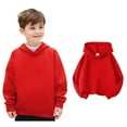 thumbnail image 1 of Hoodies for Boys Red Hooded Long Sleeve Soft Sweatshirts Top Fall Winter Clothes Boy Clothes 12-13 Years, 1 of 6