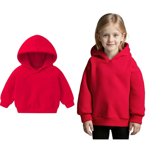 Hoodies for Boys Red Hoodies Casual Long Sleeve Classic Hoodie Fall Clothes 4-5 Years Girl Clothes Boys Girls Fashion