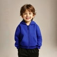 thumbnail image 1 of Hoodies for Boys Thickened Blue Hoodie Long Sleeve Pullover Tops Warm Fall Winter Clothes Girls 12-18M Clothes, 1 of 5