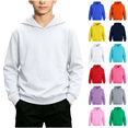 thumbnail image 1 of Hoodies for Boys and Girls Lightweight Solid Color Hooded Sweatshirt Kids Casual Loose Fit Long Sleeve Pullover Hoodie, 1 of 10