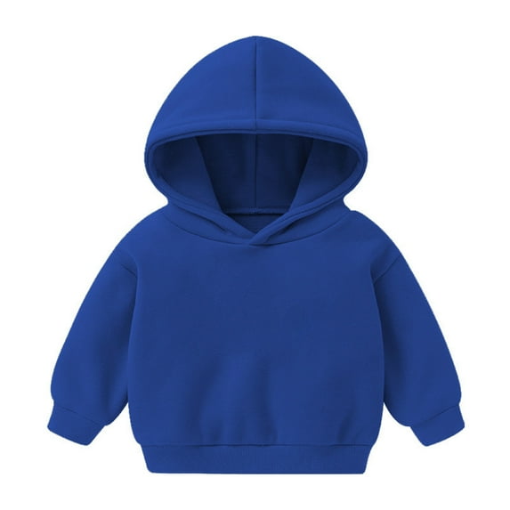 Hoodies for Boys toddler Pullover Fleece Children Solid Plus Babies Hooded Color top tops Toddler Sweatshirt Size 4-5