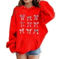 thumbnail image 1 of Hoodies for Girls 14-16 Loose Blouse Top Trendy Graphic Print Cropped Sweatshirt Girls Spring/fall Transition Hoodie Red, 1 of 4