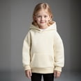thumbnail image 1 of Hoodies for Girls Beige Hooded Casual Long Sleeve Sweatshirts Jackets Warm Fall Winter Clothes Girls Size 3-4 Years Clothes Boys Girls Fashion, 1 of 6
