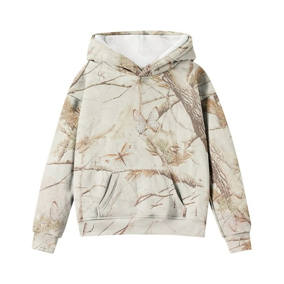Hoodies for Girls Camo OverSized Sweatshirts Pullover Tops with Pocket
