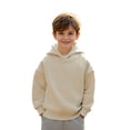 thumbnail image 1 of Hoodies for Girls Kids Beige Hooded Long Sleeve Casual Basic Pullover Sweatshirt Hoodie Winter Clothes Boy Clothes 2-3 Years Boys Girls Fashion, 1 of 5