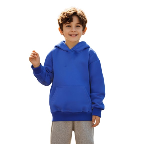 Hoodies for Girls Kids Blue Hoodies Long Sleeve Soft Sweatshirts Top Fall Winter Clothes r Boys Clothes 9-11 Years Boys Girls Fashion
