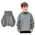 thumbnail image 1 of Hoodies for Girls Kids Grey Hoodies Casual Long Sleeve Sweatshirts Warm Fall Winter Clothes Size 6-7 Years Boys Clothes, 1 of 3