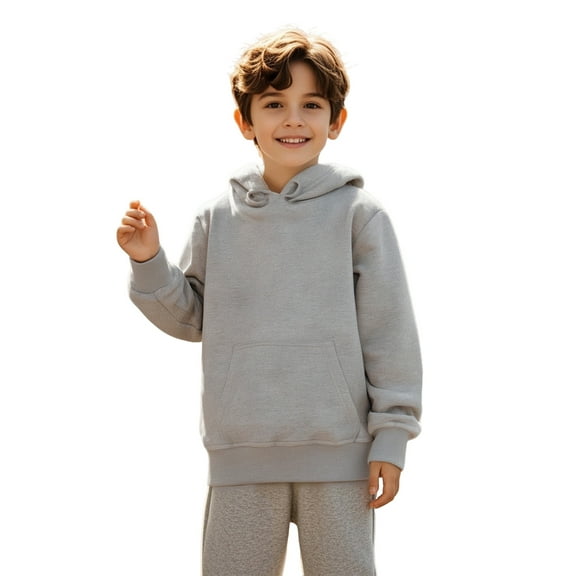 Hoodies for Girls Kids Grey Hoodies Long Sleeve Pullover Tops Fall Winter Clothes Size 6-7 Years Boys Clothes Boys Girls Fashion