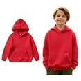 thumbnail image 1 of Hoodies for Girls Red Hoodie Casual Long Sleeve Classic Hoodie Winter Clothes r Girls Clothes 3-4 Years Boys Girls Fashion, 1 of 4