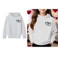 thumbnail image 1 of Hoodies for Girls Valentines Day Sweatshirt Long Sleeve Heart Sweatshirts Crew Neck Pullover Sweatshirt Clothes for Kids 4-5 Years, 1 of 4