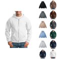 thumbnail image 1 of Hoodies for Men 2025 Long Sleeve Fleece Thickened Zip Up Hooded Sweatshirt with Pockets Jacket Hoodie Mens Hoodies, 1 of 4