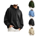 thumbnail image 1 of Hoodies for Men 2026 Fall Winter Long Sleeve Casual Washed Vintage Hooded Sweatshirt with Pockets Mens Pullover Top, 1 of 5