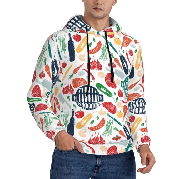 Hoodies for Men - Barbecue Long Sleeve Comfrt Men'S Fashion Hoodies & Sweatshirts, Sweatshirts for Men Hoodies Pullover Clothing Clothes with Pouch