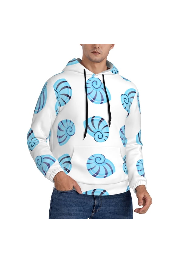 Hoodies for Men - Blue Conch Long Sleeve Comfrt Men'S Fashion Hoodies & Sweatshirts, Sweatshirts for Men Hoodies Pullover Clothing Clothes with Pouch