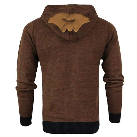 Hoodies for Men Hoodie Men Autumn Winter Xmas Hoody Fe Ather Hooded Christmas Contrast Color 3D Blouse Top Sweatshirts