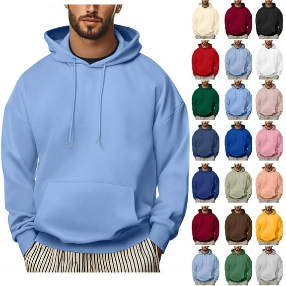 Hoodie for Man Casual Fashionable Long Sleeved Hooded Pocket Top Long Sleeve Hooded Pullover Sweatshirts Blouse