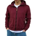 thumbnail image 1 of Hoodies for Men Drawstring Athletic Color Block Oversized Long Sleeve Swaetshirts with Pocket Work Hiking Raglan Sleeve Stand Collar Hooded Pulover, 1 of 5