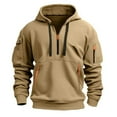 thumbnail image 1 of Hoodies for Men Fashion Hooded Cargo Sweatshirts Zipper Drawstring Long Sleeve Fall Winter Sports Pullover Casual, 1 of 2