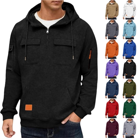 Hoodies for Men Fashion Hoodie Pullover Sweatshirt Long Sleeve Casual Hoodie with Pockets