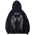 thumbnail image 1 of Hoodies for Men Graphic Hoodies for Men Street Style Rhinestone Hoodie Unisex Oversized Winter Lined Pullover, 1 of 4