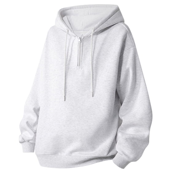 Hoodies for Men Half Zip Up Hoodie Drop Shoulder Casual Long Sleeve Pullover Solid Sweatshirt