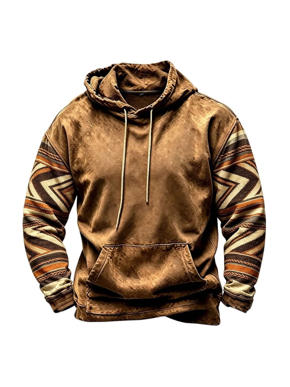 Hoodies for Men Hooded Sweatshirt Casual Comfort Fit Pullover for Everyday Outdoor Wear with Front Pouch Pocket and Soft Interior M