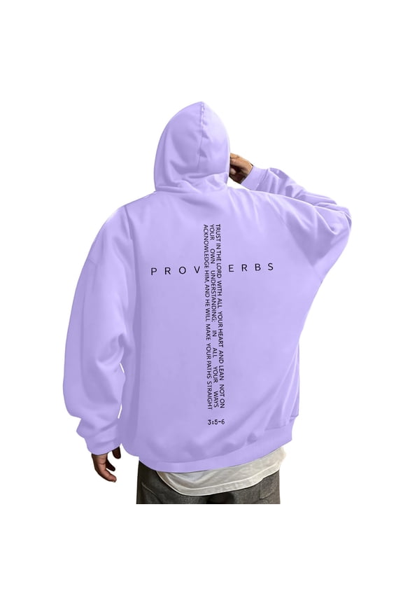 Hoodies for Men Hoodie Faith Inspirational God Jesus Sweatshirts Vintage Bible Verse Graphic Pullover