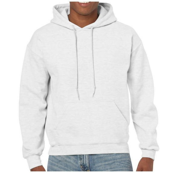 Hoodies for Men Hoodie Long Sleeve Pullover Drawstring Sweatshirts with Kanga Pocket White L