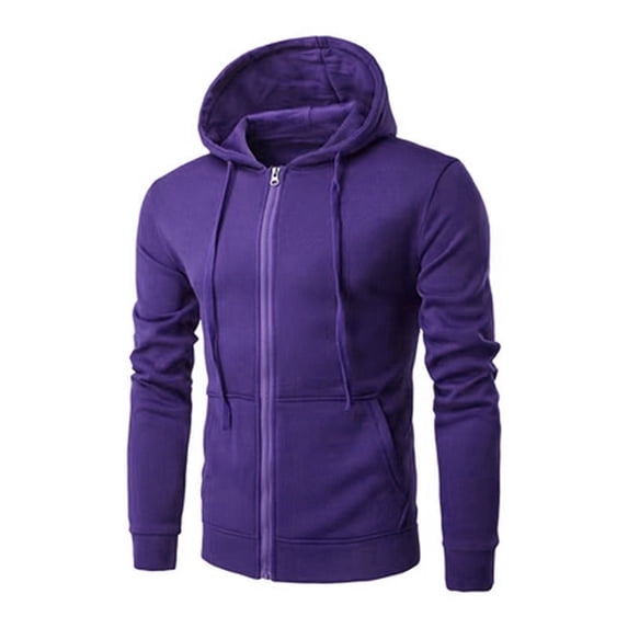 Hoodies for Men Lightweigh Sweatshirt - Full Zip Up Athletic Workout Pullover Hooded Jacket with Pockets