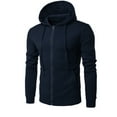 thumbnail image 1 of Hoodies for Men Lightweigh Sweatshirt - Full Zip Up Athletic Workout Pullover Hooded Jacket with Pockets, 1 of 5