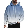thumbnail image 1 of Hoodies for Men Loose Fit Gradient Hoodies Pullover Long Sleeve Hooded Collar Drawstring Casual Sweatshirt Fashion, 1 of 6