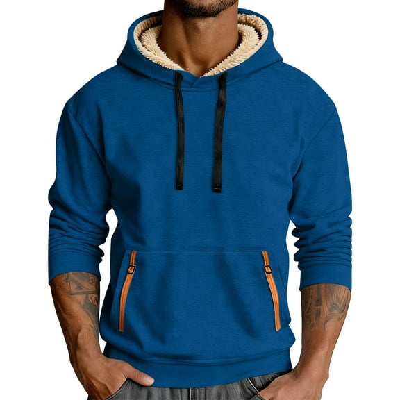 Hoodies for Men Quarter Zip Pullover Tactical Sweatshirt Vintage Long Sleeve Casual Fashion Hoodie With Pockets