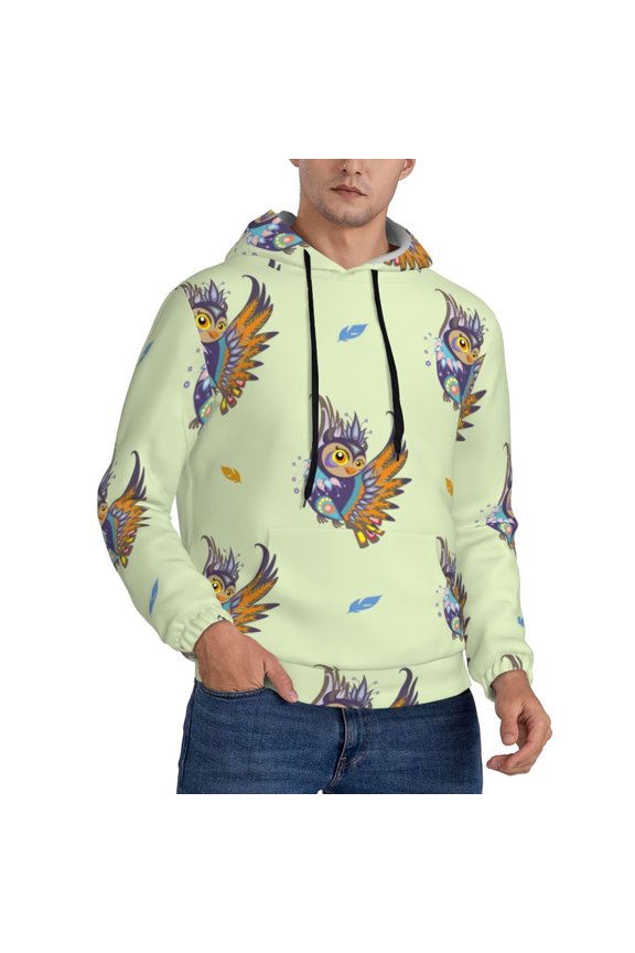 Hoodies for Men - Quirky Owl Long Sleeve Comfrt Men'S Fashion Hoodies & Sweatshirts, Sweatshirts for Men Hoodies Pullover Clothing Clothes with Pouch